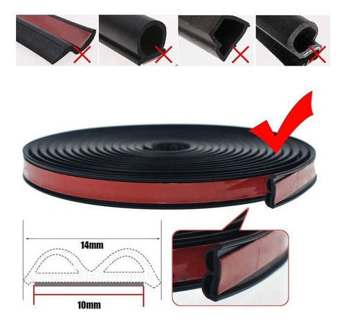 . Tiras De Vedação Da Porta Do Carro 5 M Auto Borracha