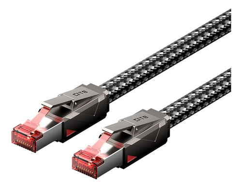 Cable De Red Gamer Pro Vention - Cat8 Sftp - 40 Gbps 2000 Mhz 5g - Patch Cord Rj45 Profesional Certificado - 1.5 Metros Trenzado Blindado - 100% Cobre - Gaming Internet Router Pc Notebook - Ikmhg