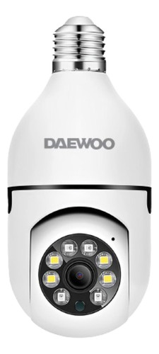 Camara Ip Seguridad Hogar Foco Wifi Ptz Daewoo Di-sc004 Color Blanco