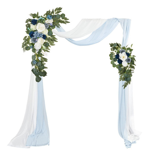 Juego 4 Flor Artificial Arco Boda 2 Guirnalda Para