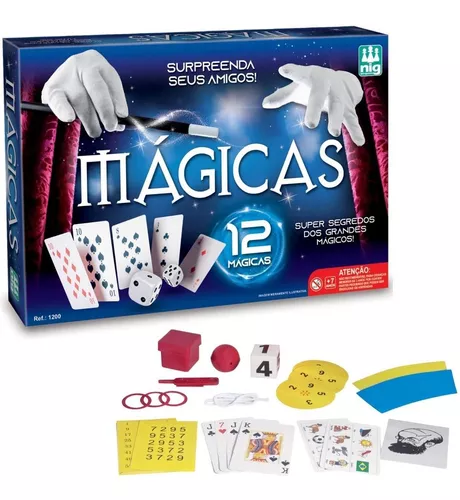 Jogo De Tabuleiro E Cartas 12 Mágicas Com Acessórios Nig