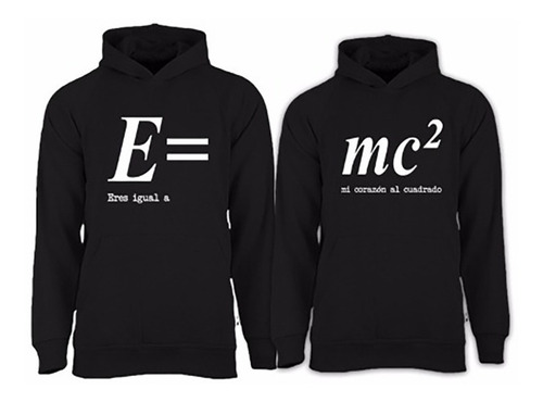 Sudaderas Hoodie Einstein Parejas E=mc2 Formula Amor + Regal