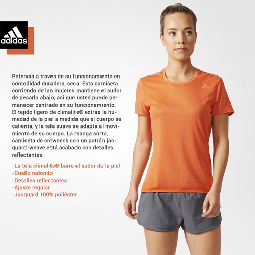 Remera Camiseta adidas Supernova Dama Running Mvd Sport