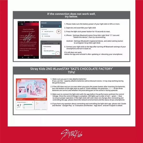 Stray Kids Lightstick App Concert, Bluetooth,