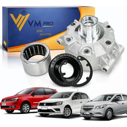 Tampa Frontal + Selo Rolamento Agulha Compressor Delphi Cvc