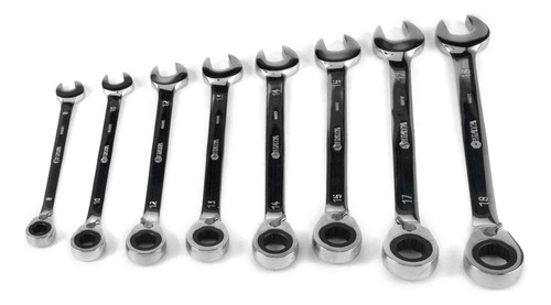 Jogo De Chave Combinada C/ Catraca Reversível 8 A 18 Mm 8pçs