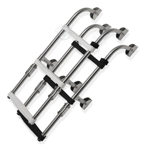 Escalera Plegable Acero Inoxidable 3 Pasos Ideal Nautica