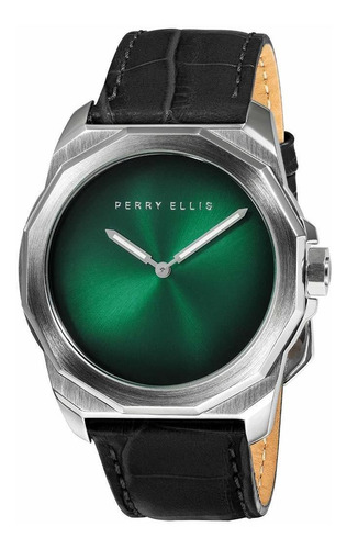 Reloj Hombre Perry Ellis 10007-01 Cuarzo Pulso Negro En
