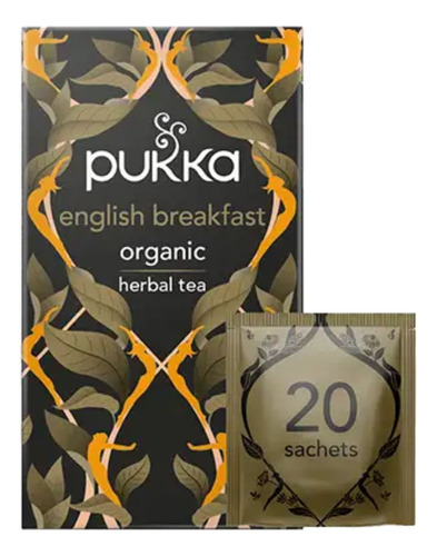 4-pack Te Negro Org Pukka English Breakfast Andina Grains