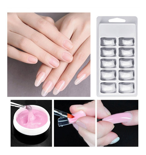 100 Medidas Moldes Aplicacion Gel Uñas Acrilicas, Extension