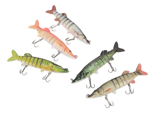 Señuelos De Pesca Swimbait, 5 Piezas, Realistas, Con Múltipl