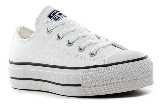 Converse Plataforma Negras Cuero 2022 - Comprar Online Aquí