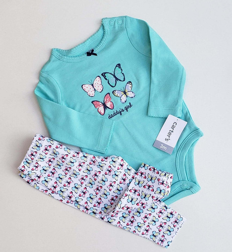 Conjunto Beba Carters Body Pantalon Mariposas 12 Meses 