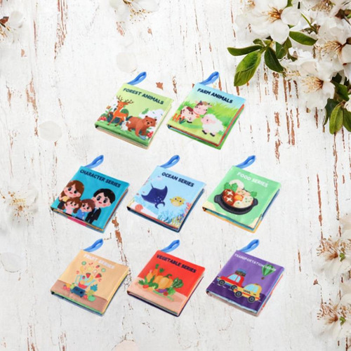 8 Libros Suaves Para Bebés, Juguetes 11,5 X 11,5 X 2 Cm