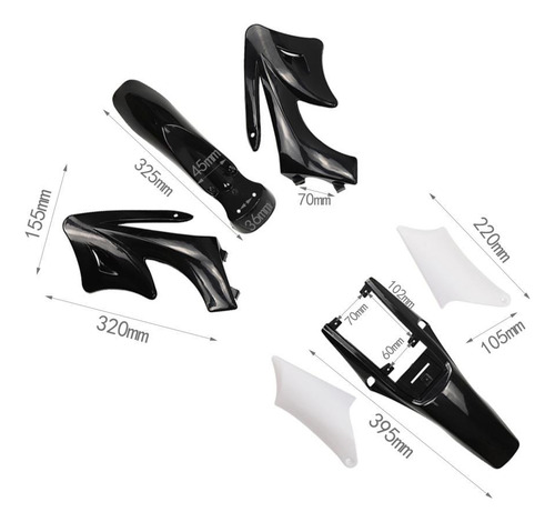 Kit De Guarda- Corporal Substitui, Fácil De Instalar, Preto