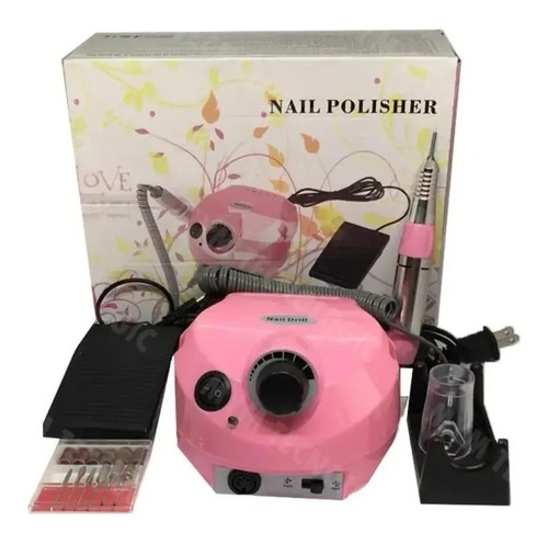 Máquina Pulidora De Uñas Nail Polisher Dm-202 Con Pedal 6 Pz