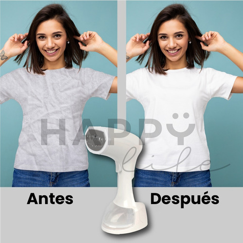 Vaporizador Happy Life Plancha Vapor portatil color blanco 127V
