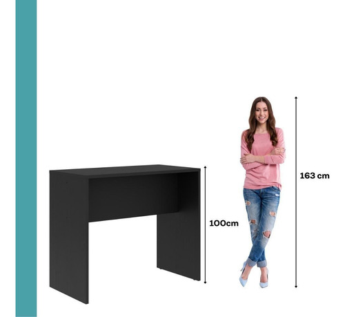 Mesa Bancada Ilha Para Cozinha 2513 Preto