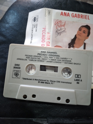 Cassette De Ana Gabriel - Pecado Original Cbs (#192 (Usado)