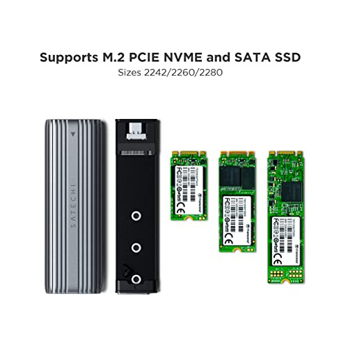 Carcasa De Aluminio Usb C Sin Herramientas M.2 Pcie Nvm...