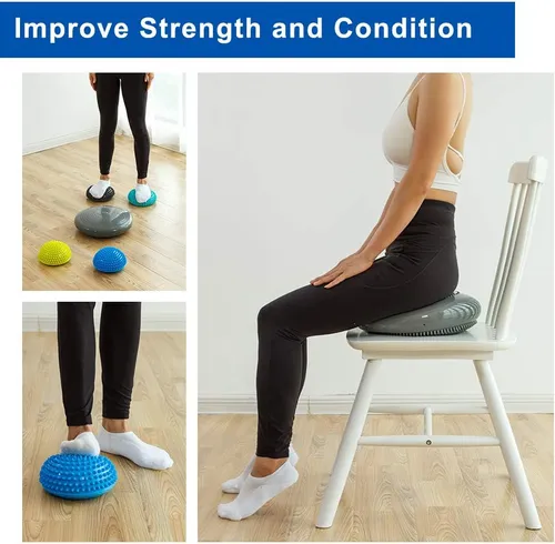 Disco De Balance Y Equilibrio Mini Bosu Erizo Pelota Yoga