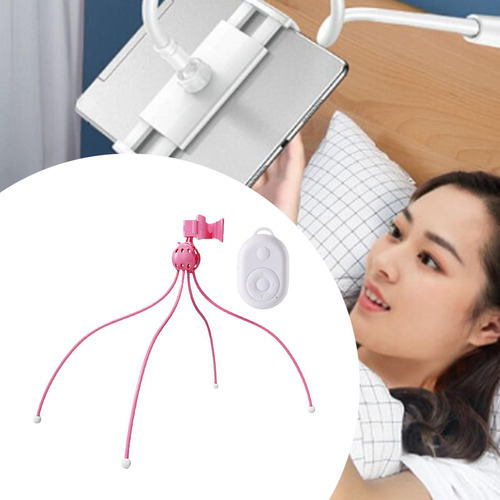 Soporte Para Teléfono Para Cama Rosa Con Control Remoto