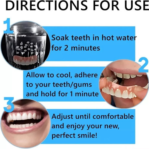 Conjunto De Prótese De Silicone Portátil, Sorria Naturalment