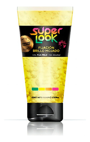 Gel Para El Cabello Super Look Fijación Brillo Mojado 150gr