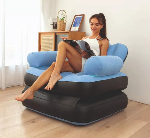 Sofá Cama Inflable Sillón Puff Gigante De Hogar Inc/envio