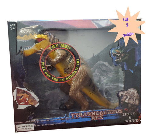 Tyrannosauro T Rex Dinosaurio Luces Y Sonido 35 Cm