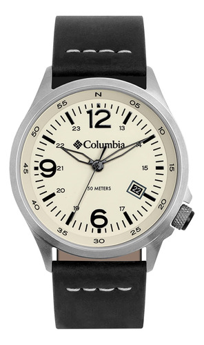 Reloj Columbia Para Caballero Correa De Piel Color Café