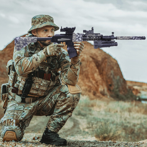 Pistola De Hidrogel Juguete Automática Lanzador Ak47 Orbis Camuflaje