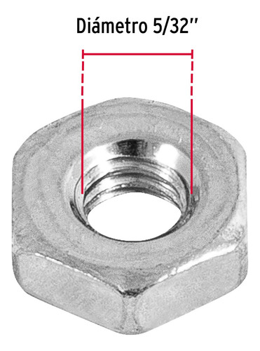 Tuerca Hexagonal 1/8´ Sakamura Galvanizado 1000pz 44553