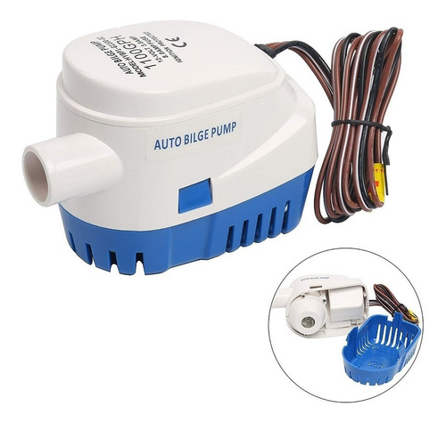 Bomba Sumerg 12v Desagote Automática Embarcaciones 4500 L/h
