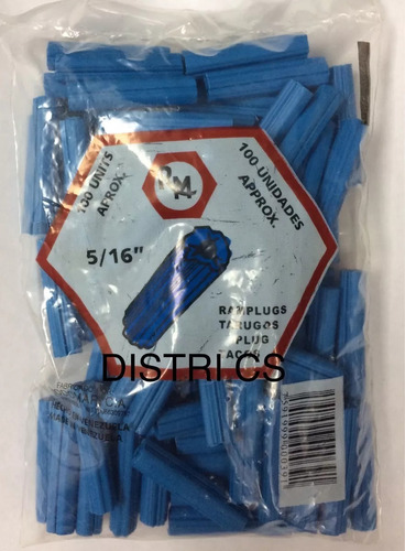 Tornillo Autoroscante 10x1 1/2 Con Ramplug Azul 5/16 200 Und