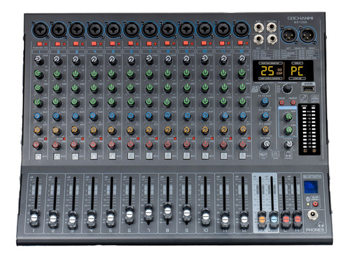 Mezcladora Audio Gc Nx1200 Audio 12 Canales 99 Dsp Mixer Dj