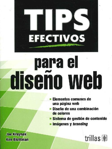 Libro Tips Efectivos Para El Diseño Web De Ken Bluttman Joe