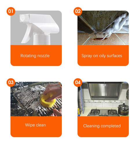 Limpiador De Cocina En Aerosol Multiusos Para Eliminar La Gr