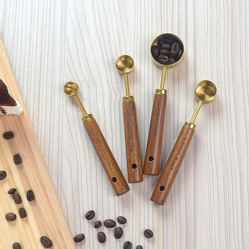 Juego De 8 Tazas Medidoras Y Cucharas, Apilables Para