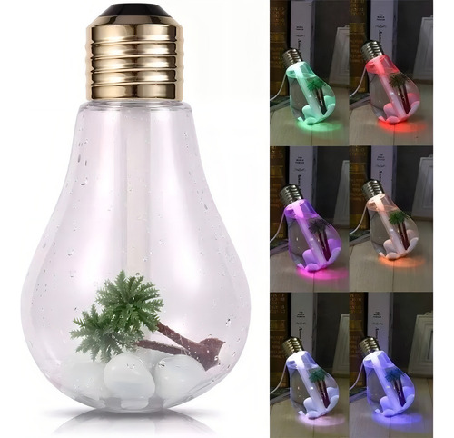 Lampada - Aromatizador - Ar Humidificado- Led Usb Cor 7 Cores 127/220V
