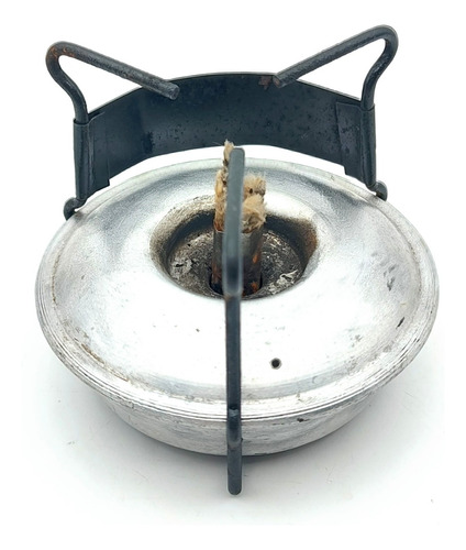 Calentador De Campaña A Kerosene Antiguo De Aluminio (chico)