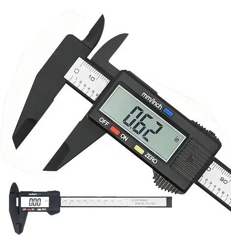 Calibre Digital 0-150mm Fibra de Carbono Pantalla LCD Ruhlmann
