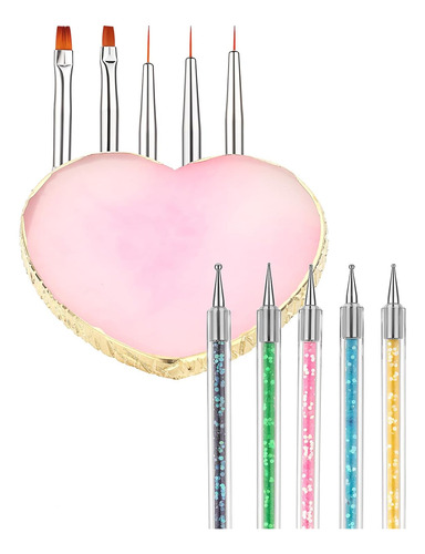 Paleta De Decoración De Uñas, 6 Piezas En 1, Juego De Paleta