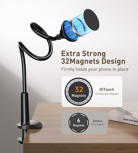 Phone Holder Mount Ditouch Magnetic Gooseneck For iPhone