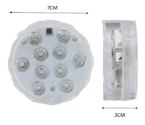 Luz Led Torta Pileta Flotante Rgb Jacuzzi Con Control 13leds