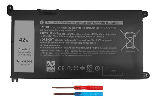 Bateria Yrdd6 42wh Para Dell Inspiron 14 5480 3493 3593 5585