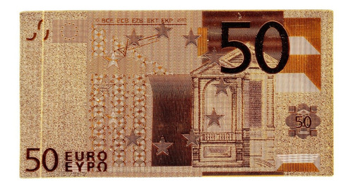 Zona Schengen Billete 50 Euros Unc 2002 Fantasia 24k Oro