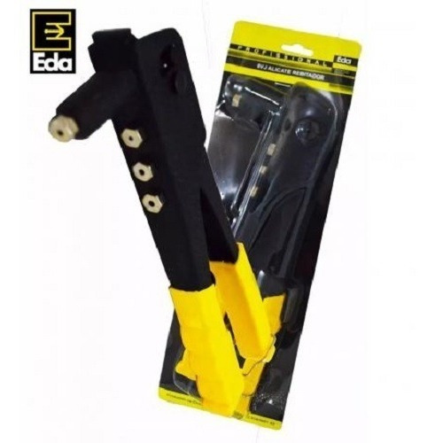 Kit Rebitador Eda 120 Rebites 4 Brocas Serra E Luva Brinde