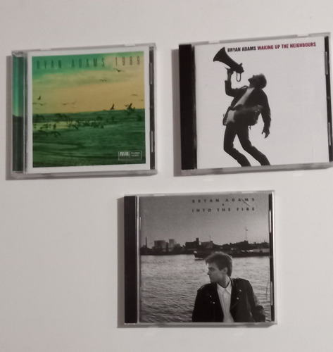 Lote 3 Cds Bryan Adams Waking Up, 1989, Into The Fire