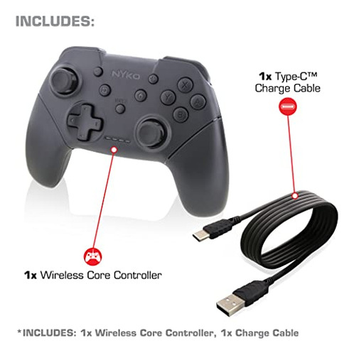 Nyko Wireless Core Controller: Ergonoma Y Turbo Para Switch